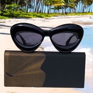 SUNGLASSES WOMEN FASHION BOLD BALLOON FRAME OVERSIZE CAT EYES.